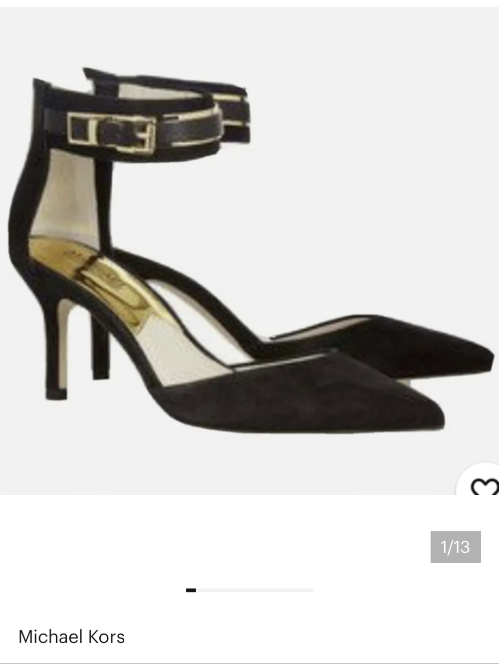 Michael Kors Black Ankle Strap Heels Size 36